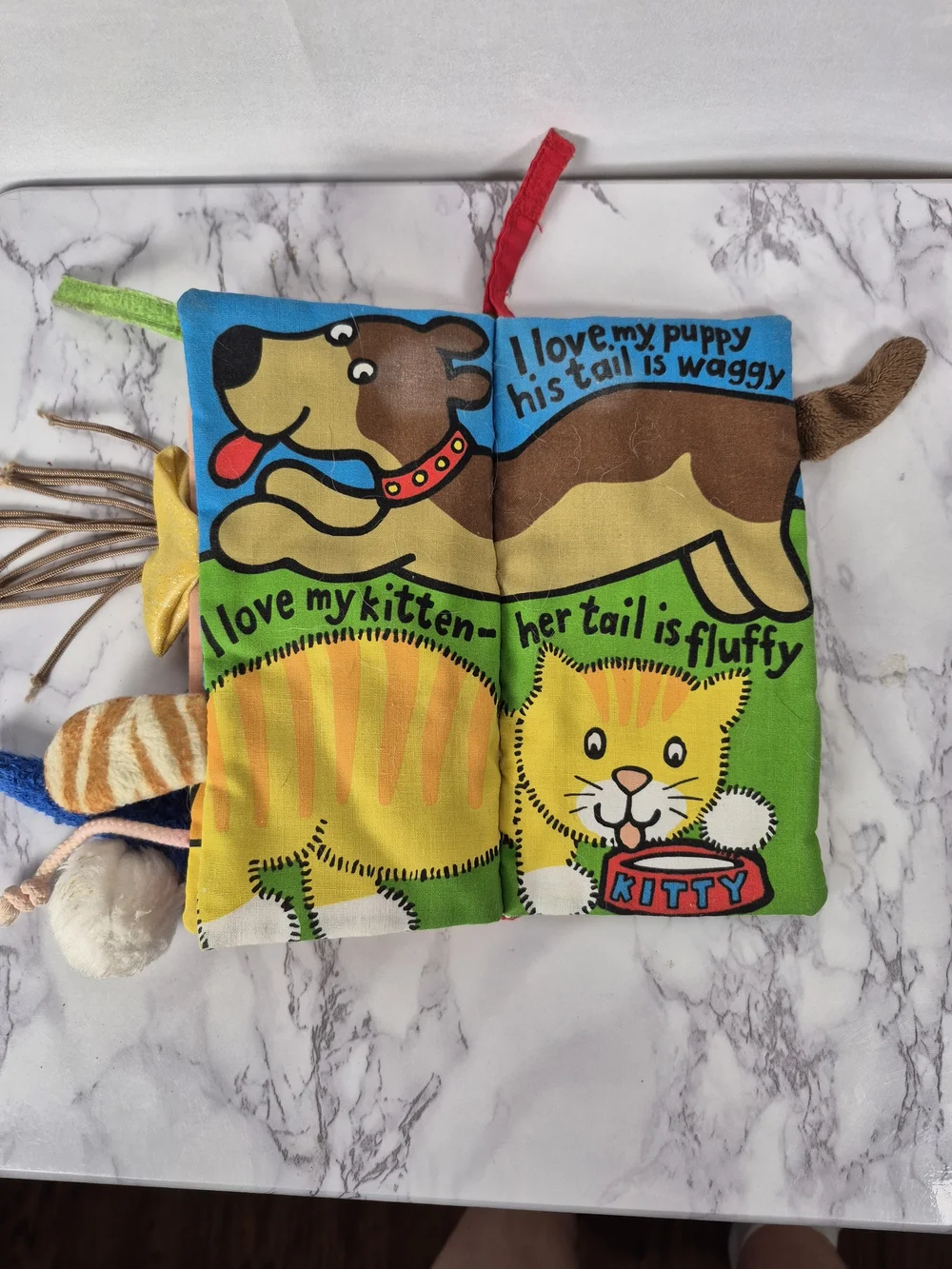 Jellycat Multicolor Pet Tails Soft Cloth Activity Book